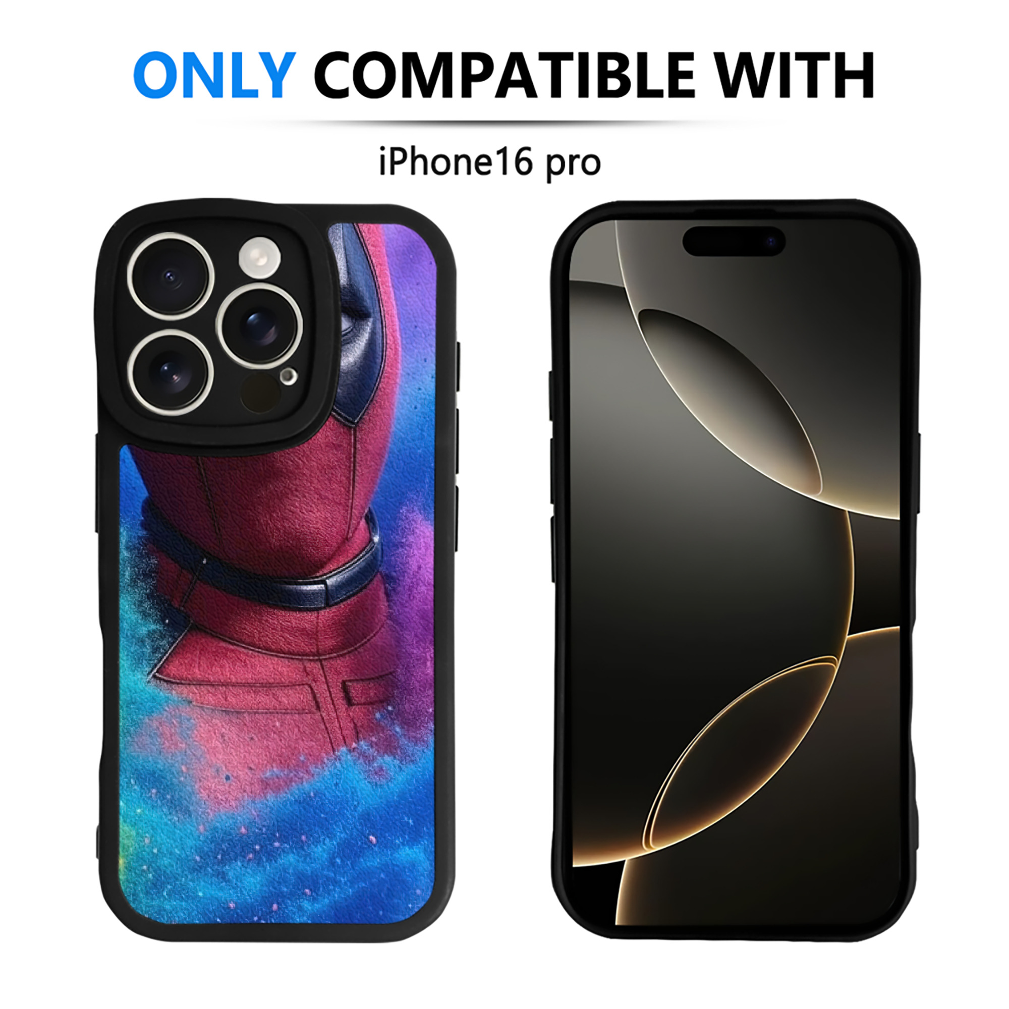 （画像用） Deadpool デッドプール 【iPhone 16シリーズ対応】シリコンスマホケース（レザー調） 材質：シリコン